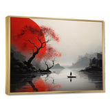 Japanese monochrome Sculpted Silence valley - Landscapes Canvas Wall Art