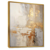 gold and white abstract split - Abstract Canvas Wall Art