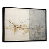 grey and white nature split - Abstract Canvas Wall Art