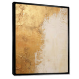 gold and white abstract split - Abstract Canvas Wall Art