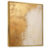 gold and white abstract split - Abstract Canvas Wall Art