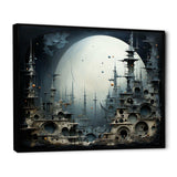 Surrealism moonlight World Cultures temple - Landscapes Canvas Wall Art