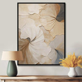 beige minimalism elegance in bloom - Floral Canvas Wall Art