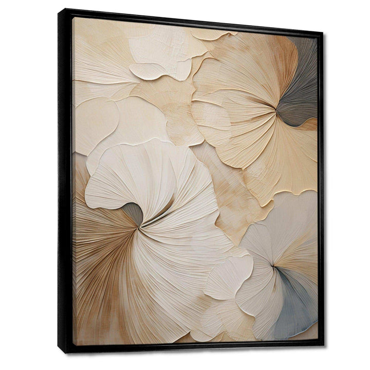 beige minimalism elegance in bloom - Floral Canvas Wall Art
