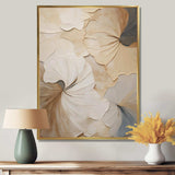 beige minimalism elegance in bloom - Floral Canvas Wall Art