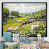 Sheep wondering Pastoral harmony - Sheep Wall Art Prints