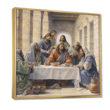 The Last Supper watercolor - Spiritual Canvas Wall Art