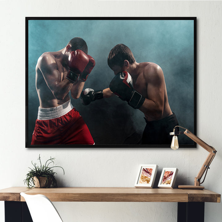 Two Professional Boxer Boxing - Sport Boxer Canvas Wall Art