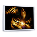 Abstract Gold Fractal Background Framed Canvas Matte White - 1.5" Thick
