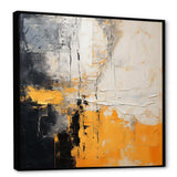 Abstract yellow and black collage III - Abstract Canvas Wall Art