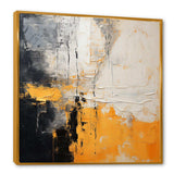 Abstract yellow and black collage III - Abstract Canvas Wall Art