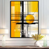 Yellow Brilliant Echoes Abstract Collages II - Abstract Canvas Wall Art