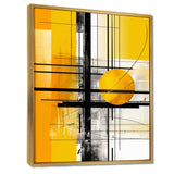 Yellow Brilliant Echoes Abstract Collages II - Abstract Canvas Wall Art