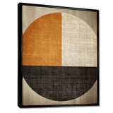 Orange and black geometric breeze shapes - Abstract Canvas Wall Art