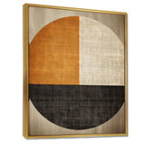 Orange and black geometric breeze shapes - Abstract Canvas Wall Art