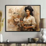 African Historical portrait  - People Canvas Wall Art