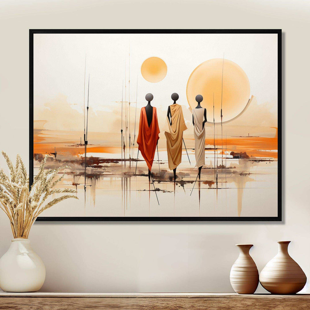African Bushmen of Kalahari I - People Canvas Wall Art