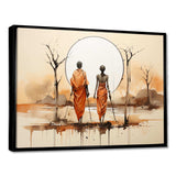 African Bushmen of Kalahari II - People Canvas Wall Art