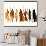 Orange African Somali Nomadic Tales II - People Canvas Wall Art