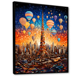 Ballon Forbidden City Dusk - Hot Air Balloon Canvas Wall Art