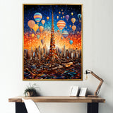 Ballon Forbidden City Dusk - Hot Air Balloon Canvas Wall Art