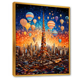 Ballon Forbidden City Dusk - Hot Air Balloon Canvas Wall Art