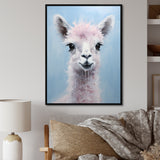 Grey Majestic Alpaca portrait - Gray Alpaca Wall Art