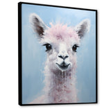Grey Majestic Alpaca portrait - Gray Alpaca Wall Art