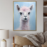 Grey Majestic Alpaca portrait - Gray Alpaca Wall Art