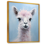Grey Majestic Alpaca portrait - Gray Alpaca Wall Art