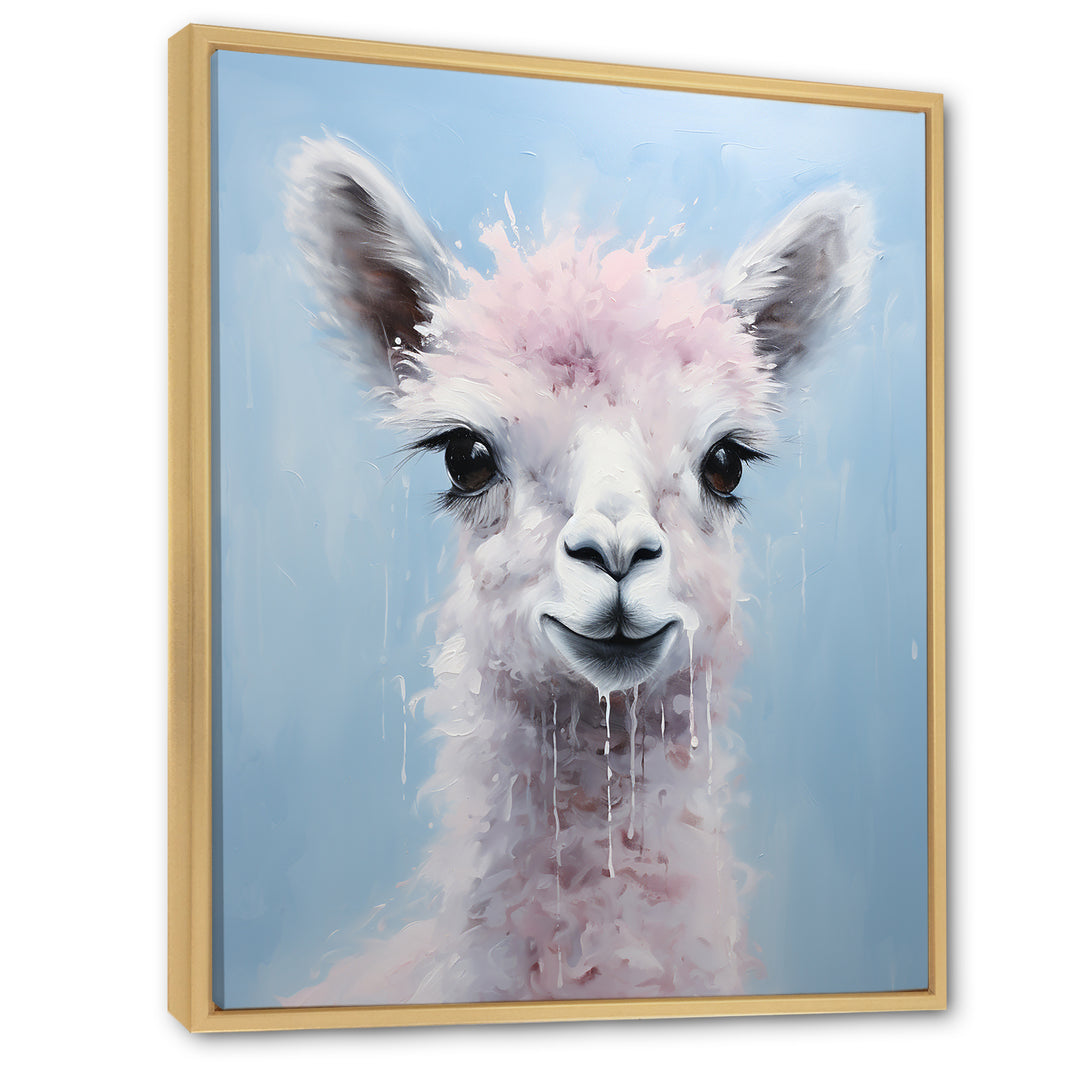 Grey Majestic Alpaca portrait - Gray Alpaca Wall Art
