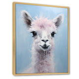 Grey Majestic Alpaca portrait - Gray Alpaca Wall Art