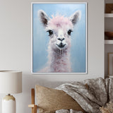 Grey Majestic Alpaca portrait - Gray Alpaca Wall Art