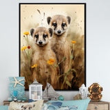 Otters meadow blooms Playtime - Marine Animals Living Room Wall Art