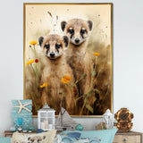 Otters meadow blooms Playtime - Marine Animals Living Room Wall Art