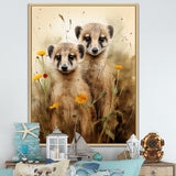 Otters meadow blooms Playtime - Marine Animals Living Room Wall Art