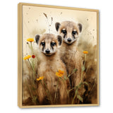 Otters meadow blooms Playtime - Marine Animals Living Room Wall Art