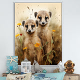 Otters meadow blooms Playtime - Marine Animals Living Room Wall Art
