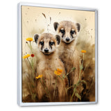 Otters meadow blooms Playtime - Marine Animals Living Room Wall Art
