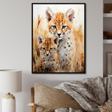 Cheetahs Tranquil meadow portrait - Cheetah Bedroom Wall Art
