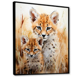 Cheetahs Tranquil meadow portrait - Cheetah Bedroom Wall Art