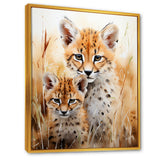 Cheetahs Tranquil meadow portrait - Cheetah Bedroom Wall Art
