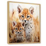 Cheetahs Tranquil meadow portrait - Cheetah Bedroom Wall Art