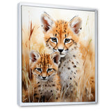 Cheetahs Tranquil meadow portrait - Cheetah Bedroom Wall Art