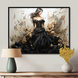 Black and Gold Haute Couture fashion Masterpiece - Fashion Canvas Wall Art