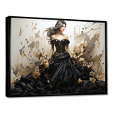 Black and Gold Haute Couture fashion Masterpiece - Fashion Canvas Wall Art