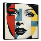 Pop Art Runway woman Portrait - Raven Canvas Wall Art