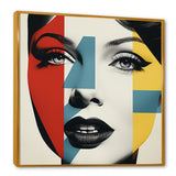 Pop Art Runway woman Portrait - Raven Canvas Wall Art