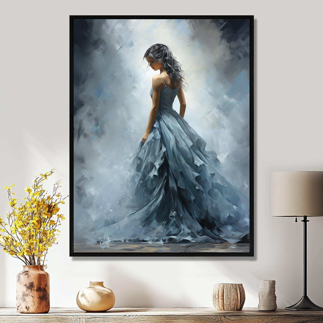 Grey Adagio Dance ballet - Fashion Canvas Wall Art