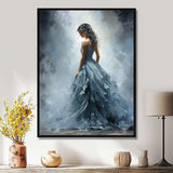 Grey Adagio Dance ballet - Fashion Canvas Wall Art